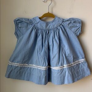 Kate Greenaway Dress in Blue w/Lace Trim Easter Family Photos Party Size 9-12 m